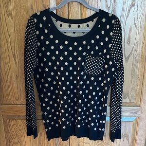 Black and Tan Polka Dot Sweater